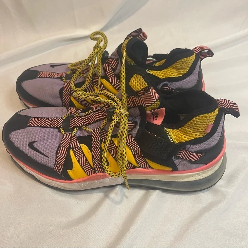 Nike Air Max 270 Bowfin Black Atomic Violet Amarillo Size 9.5 - Picture 6 of 10